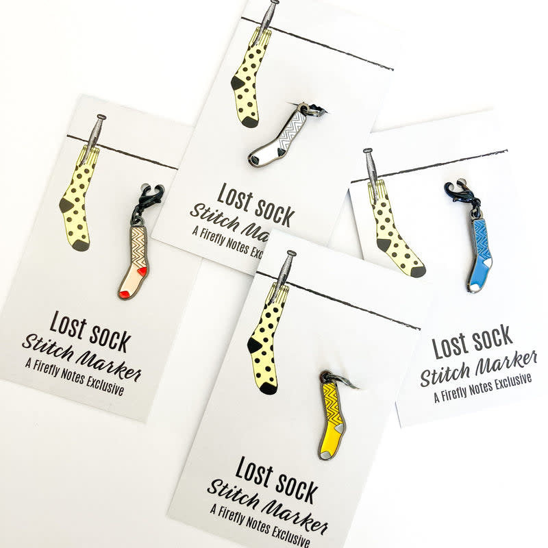 Lost Sock Single Stitch Marker Round