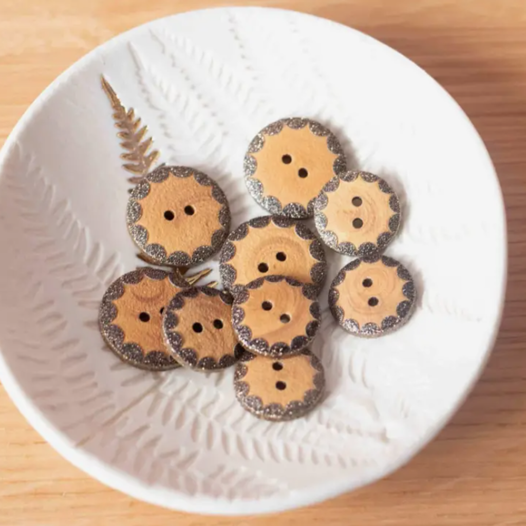 Golden Wooden Buttons