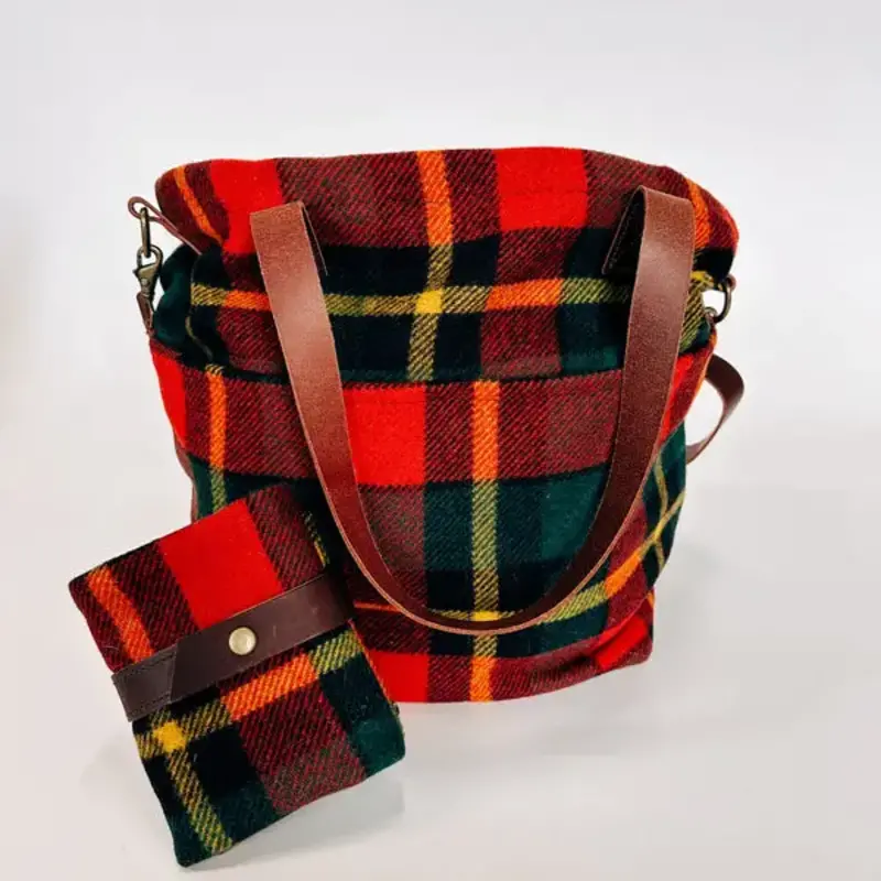 2023 Holiday Plaid Wool Tote & Case