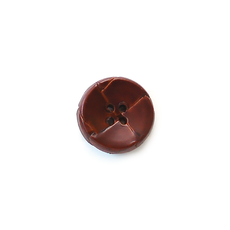 Brown Leather Woven Button