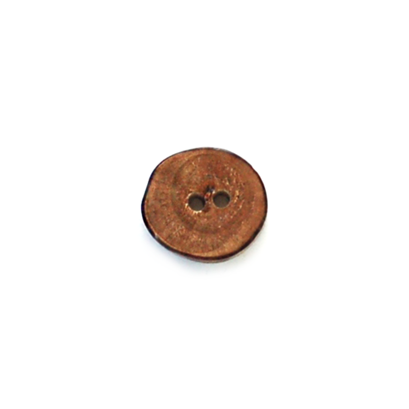 Natural Brown Wood Slice Button