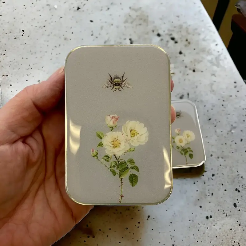 Bee and Rose Stitch Marker Tin