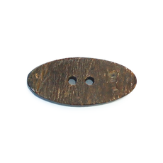 Rough Brown Horn Oval 18x40mm