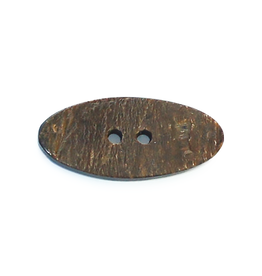 Rough Brown Horn Oval 18x40mm