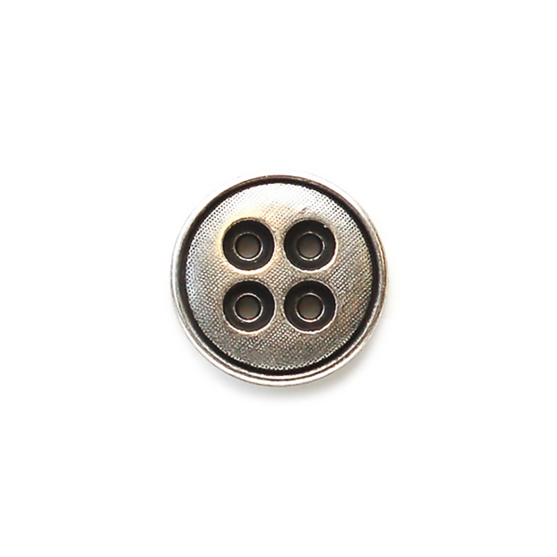 Metal Antique Holes Round Button