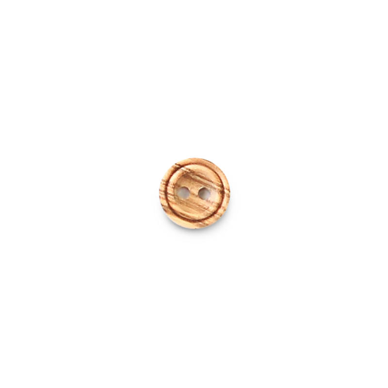 Natural Wood Concave Double Ring  Button