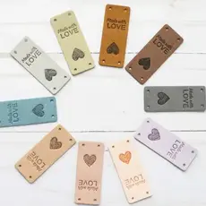 Fold Over Tags Faux Leather