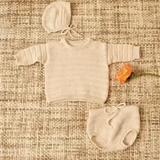 Sandnes Garn Fillip Sweater, Diaper Pants, Hat (2407 No 1)