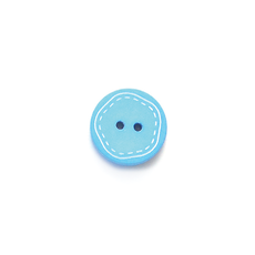 Plastic Button with White Stitching 18mm