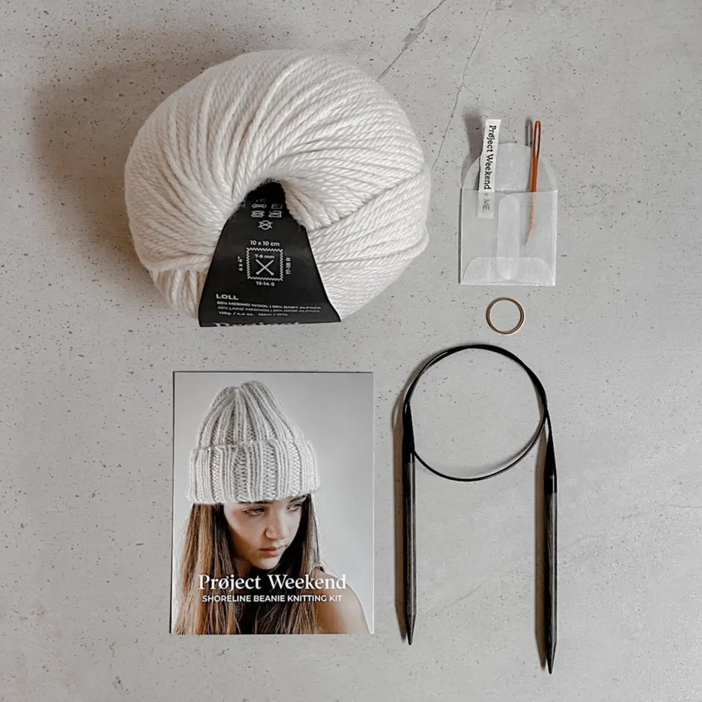 DIY Learn to Knit Kit| Shoreline Beanie