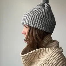 DIY Learn to Knit Kit | Classic Pom Beanie
