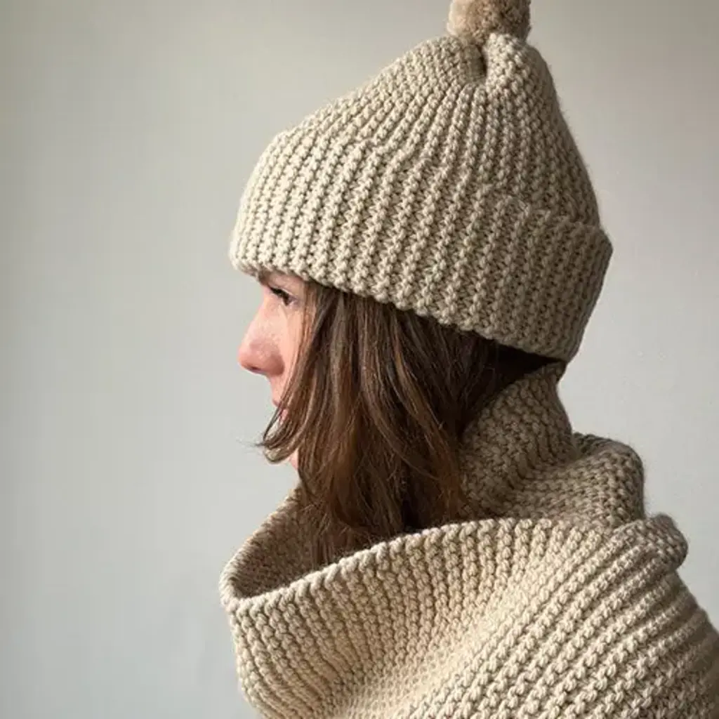 DIY Learn to Knit Kit | Classic Pom Beanie