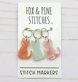 Pastel Cat Stitch Markers