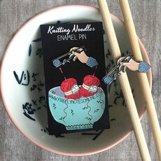 Knitting Noodles Enamel Pin