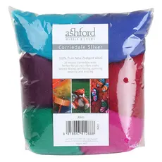 Ashford Corriedale Sliver Packs - 100g (7 colours/pk)