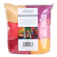 Ashford Corriedale Sliver Packs - 100g (7 colours/pk)