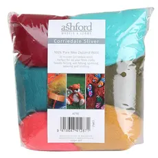 Ashford Corriedale Sliver Packs - 100g (7 colours/pk)
