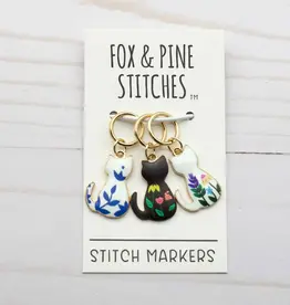 Floral Cat Stitch Markers