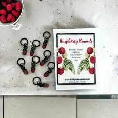 Raspberry Rounds Stitch Markers