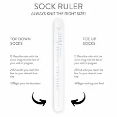 Sock Sizing Bracelet Ruler