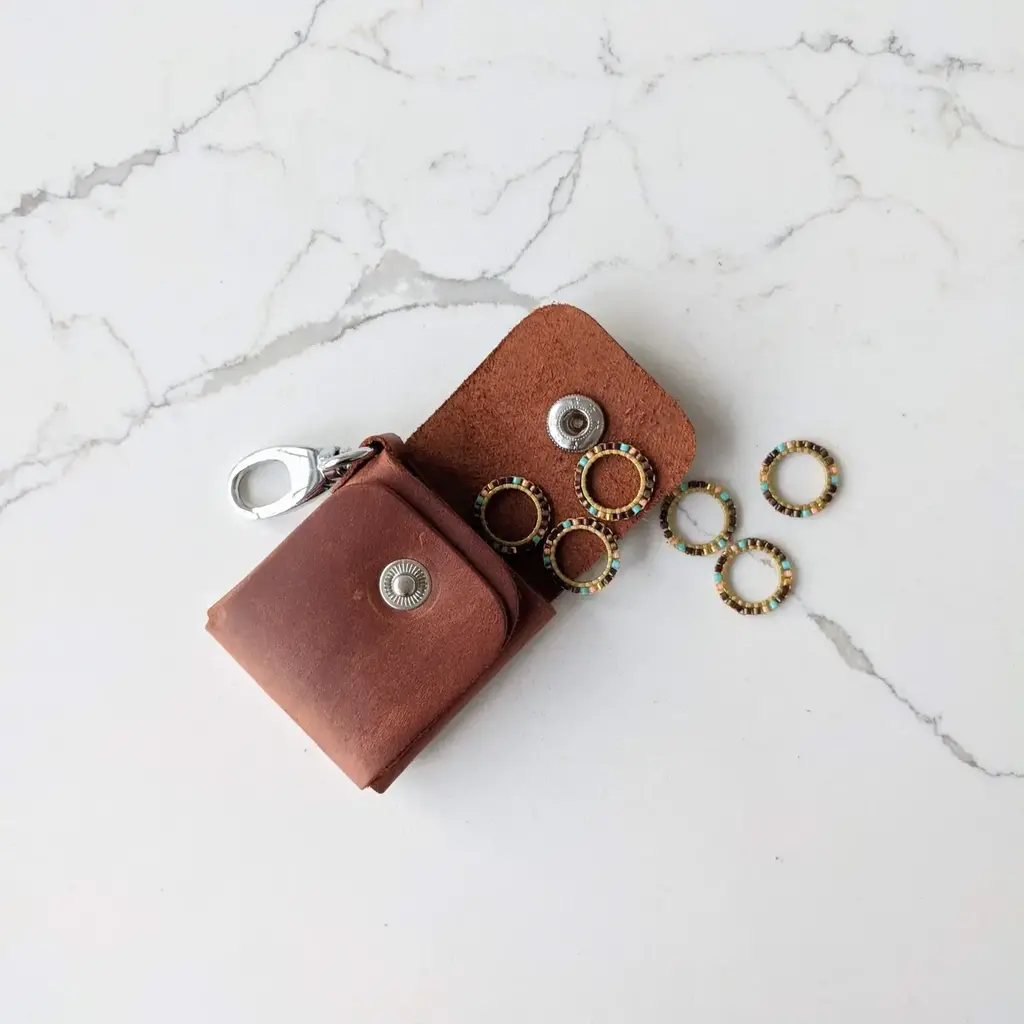 Leather Stitch Marker Case
