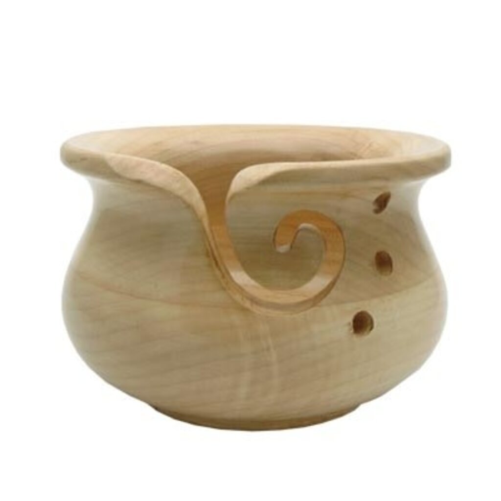 Yarn Bowl Maple Curvy