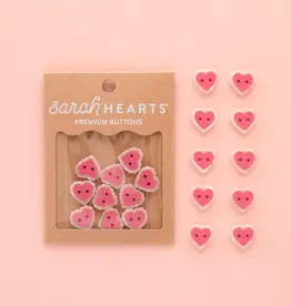 Pink Sweet Heart Small 5/8" Button - 10/pk