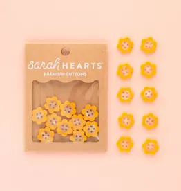 Yellow Daisy Small 5/8" Button - 10/pk