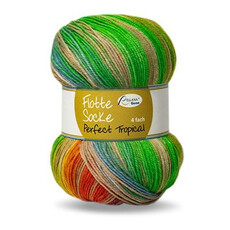Rellana Garne Flotte Socke 4 ply Perfect Tropical
