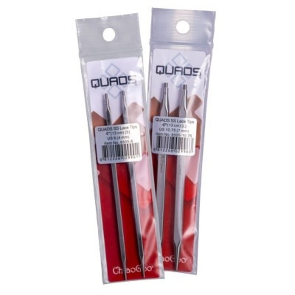 ChiaoGoo QUADS Stainless Steel Tips 4"