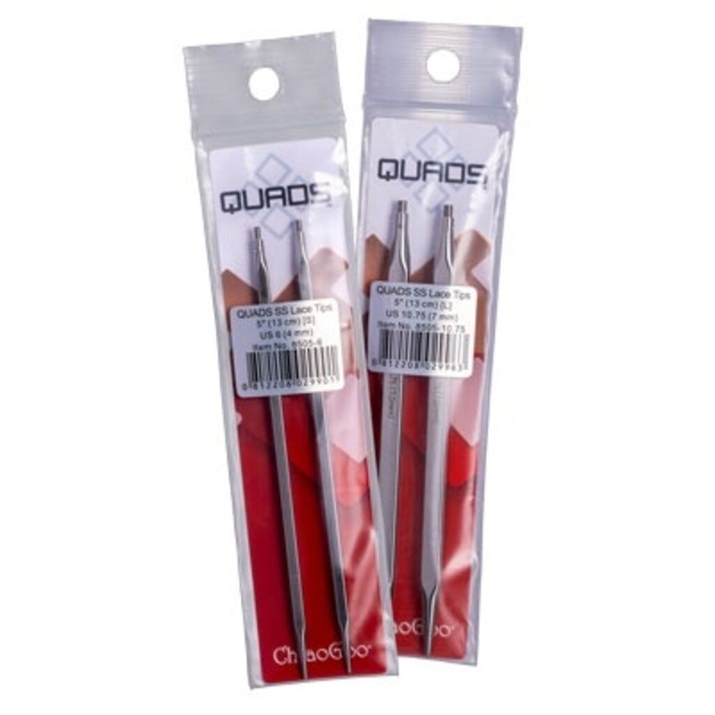 ChiaoGoo QUADS Stainless Steel Tips 5"