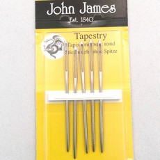 copy of 6 Wool Hand Needles Size. 24 Punta Bruco Chenille Three Stars John  James Tall 35 Mm