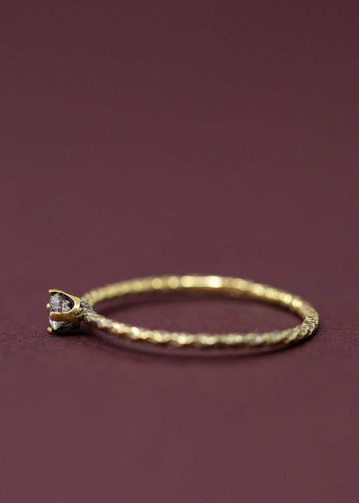 Satomi Kawakita Jewelry Satomi Kawakita Homespun White Diamond Solitaire Ring