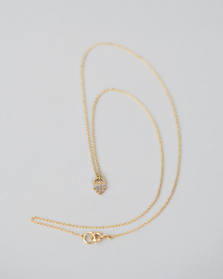 Artëmer Artemer Diamond Baguette Necklace