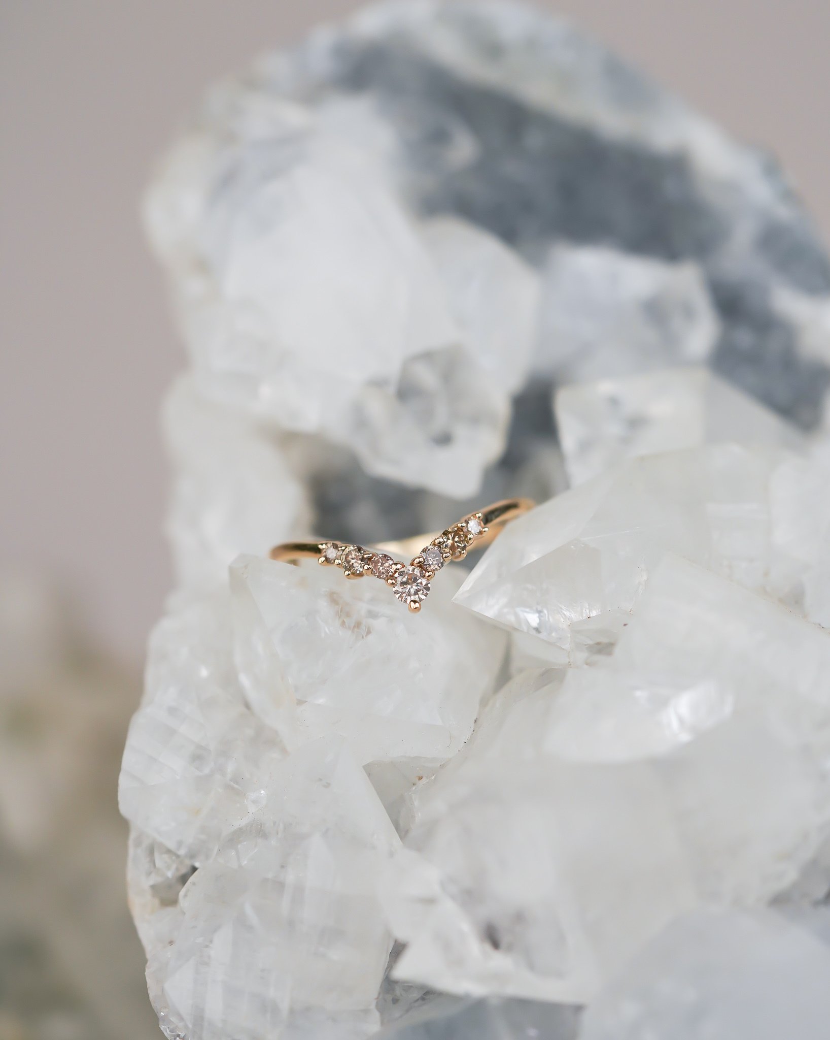 18kt yellow gold Celestine diamond ring