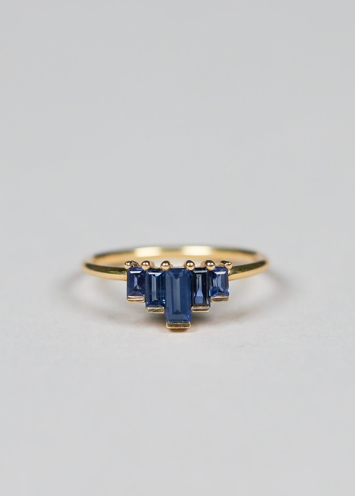Artëmer Artemer Five Baguette Sapphires Ring
