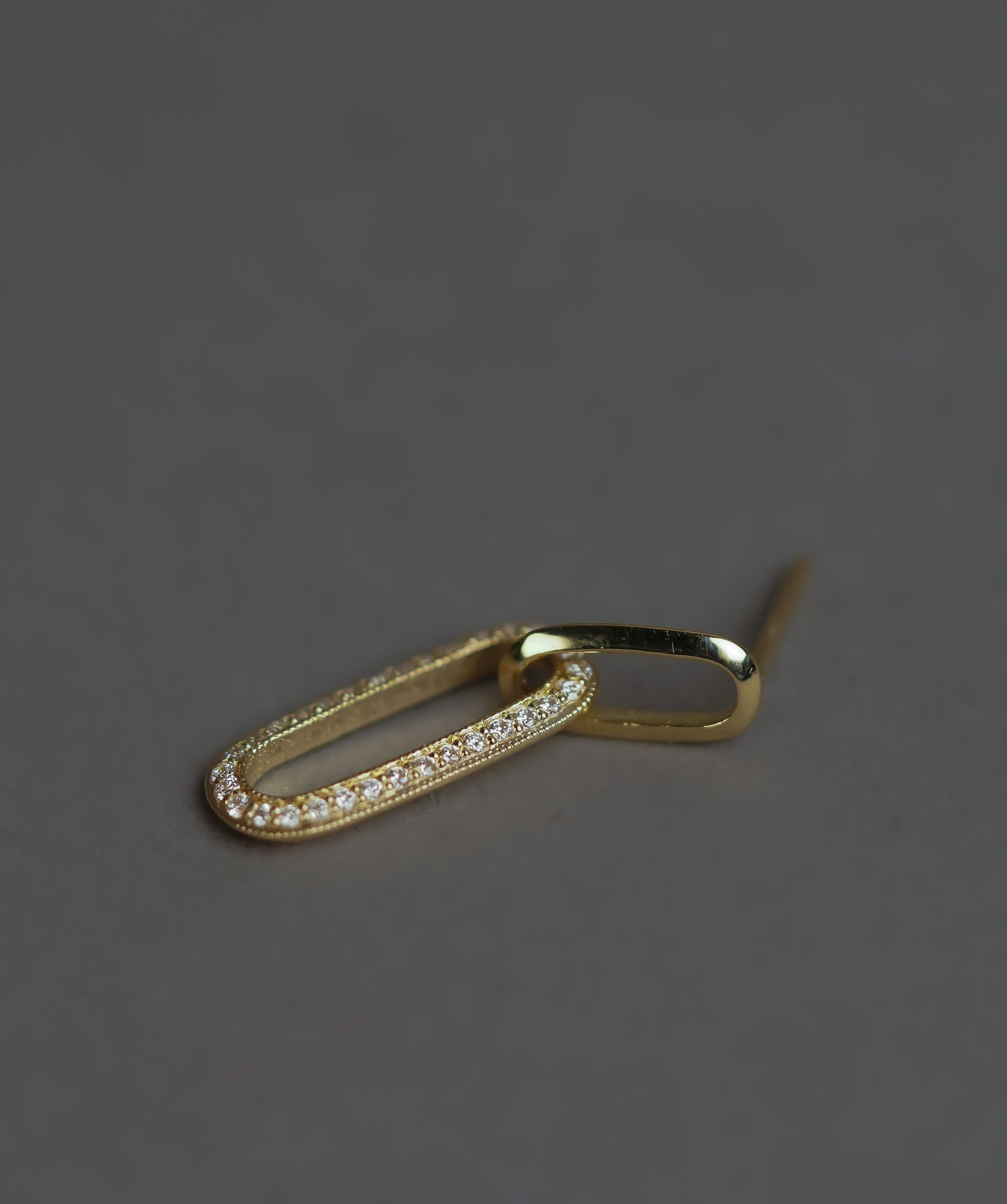 Asrai Garden - Lizzie Mandler Mismatched Double Diamond Link Earrings -  asrai garden