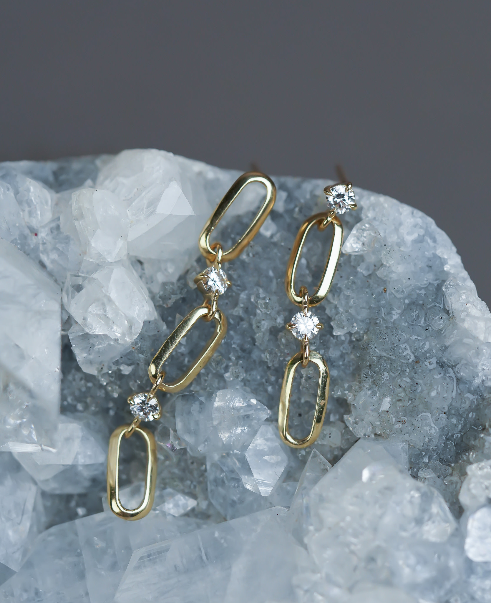 Double Knife Edge Drop Earrings - Lizzie Mandler