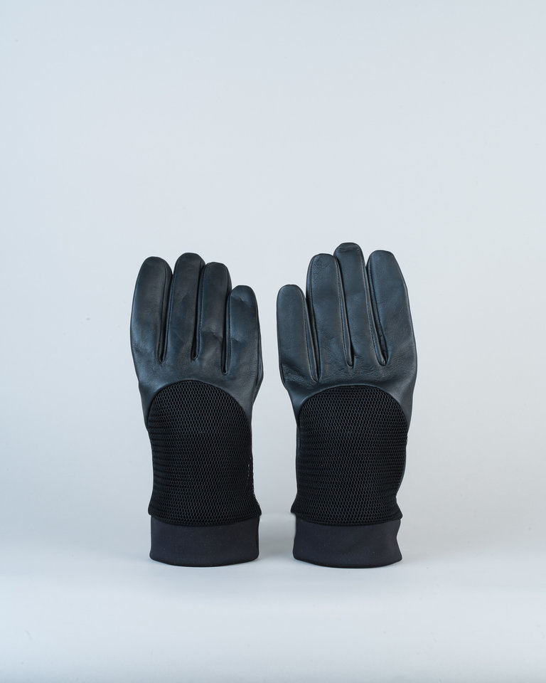Aristide Aristide Black Jersey/Mesh Lambskin Glove