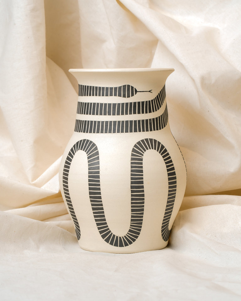 AS Ceramics AS Ceramics Large Snake Vase