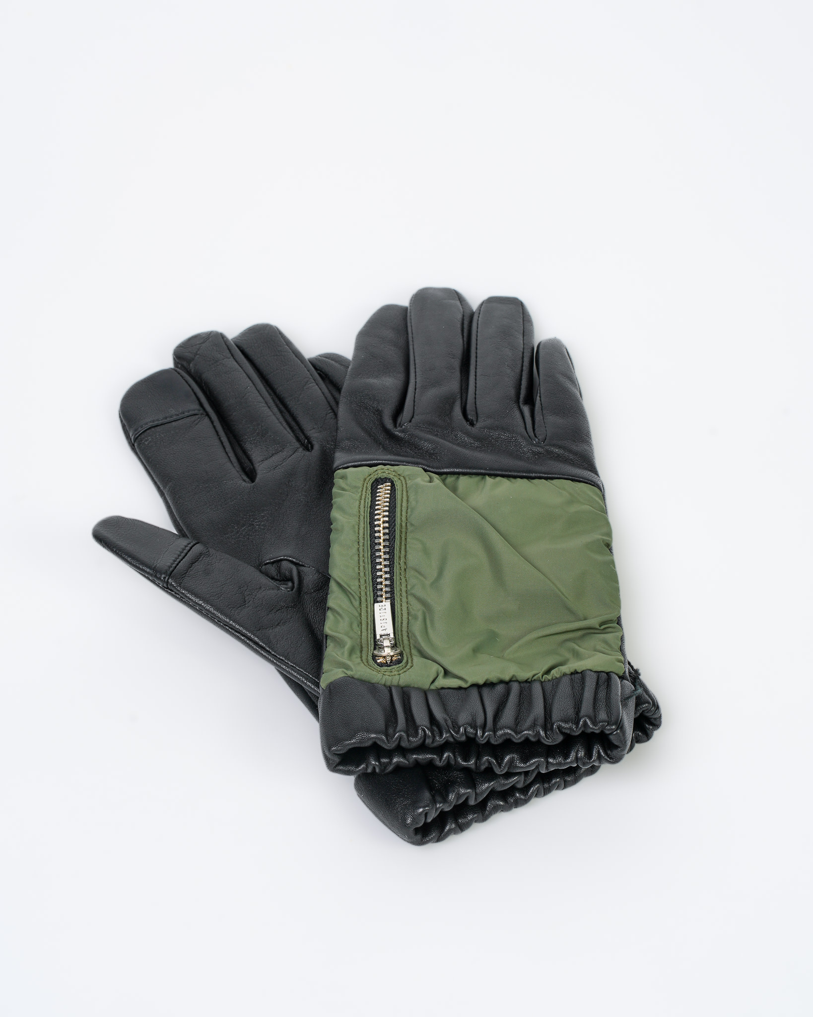 Aristide Zipper Gloves - Olive