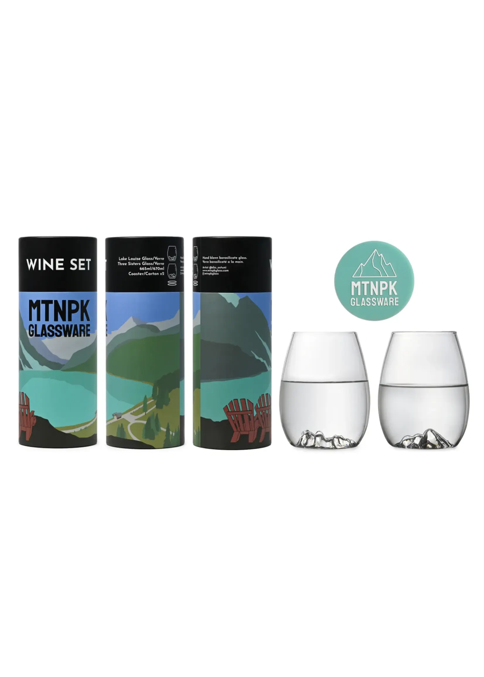 MTNPK Glassware MTNPK - Lake Louise Wine Set