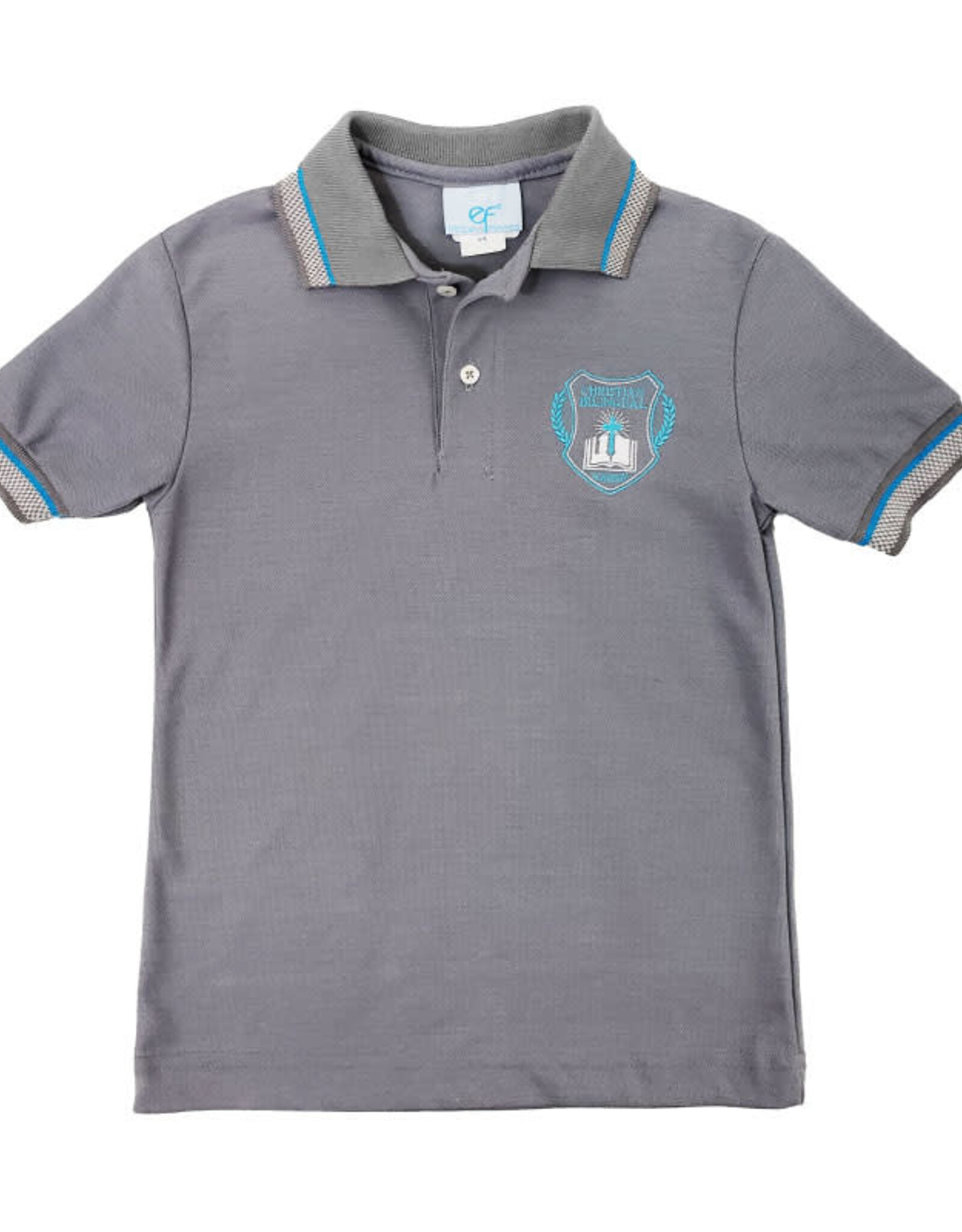 Polo Gris | Varon | Pre-Kinder y Kinder | Christian Bilingual Acad.
