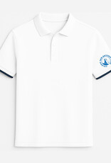 Col. San Antonio Abad Polo Niña | Blanco y Vivo Navy manga | Col. San Antonio Abad