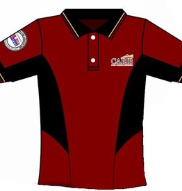 Carib Christian School Polo Microfibra | Vino | Cuellos y Punos Negro | Carib Christian School