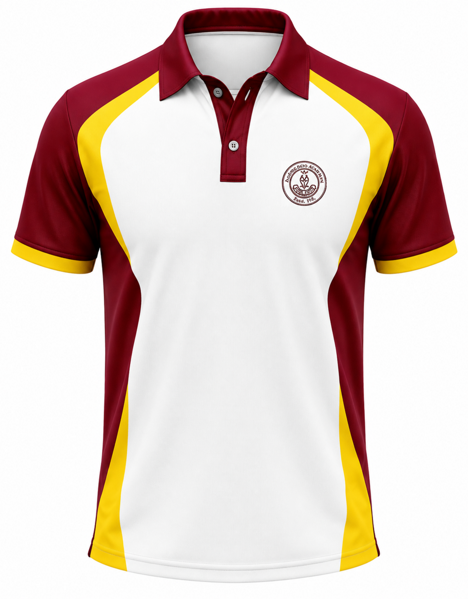 Acad. Santa Maria Reina Polo Sublimado | Wine & Yellow | Acad. Santa Maria Reina
