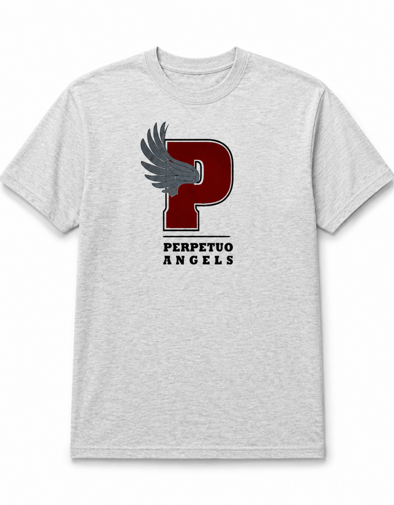 Academia Perpetuo Socorro T-Shirt Ash | Educacion Fisica |  Pre-Kinder a 3ro | Academia Perpetuo Socorro