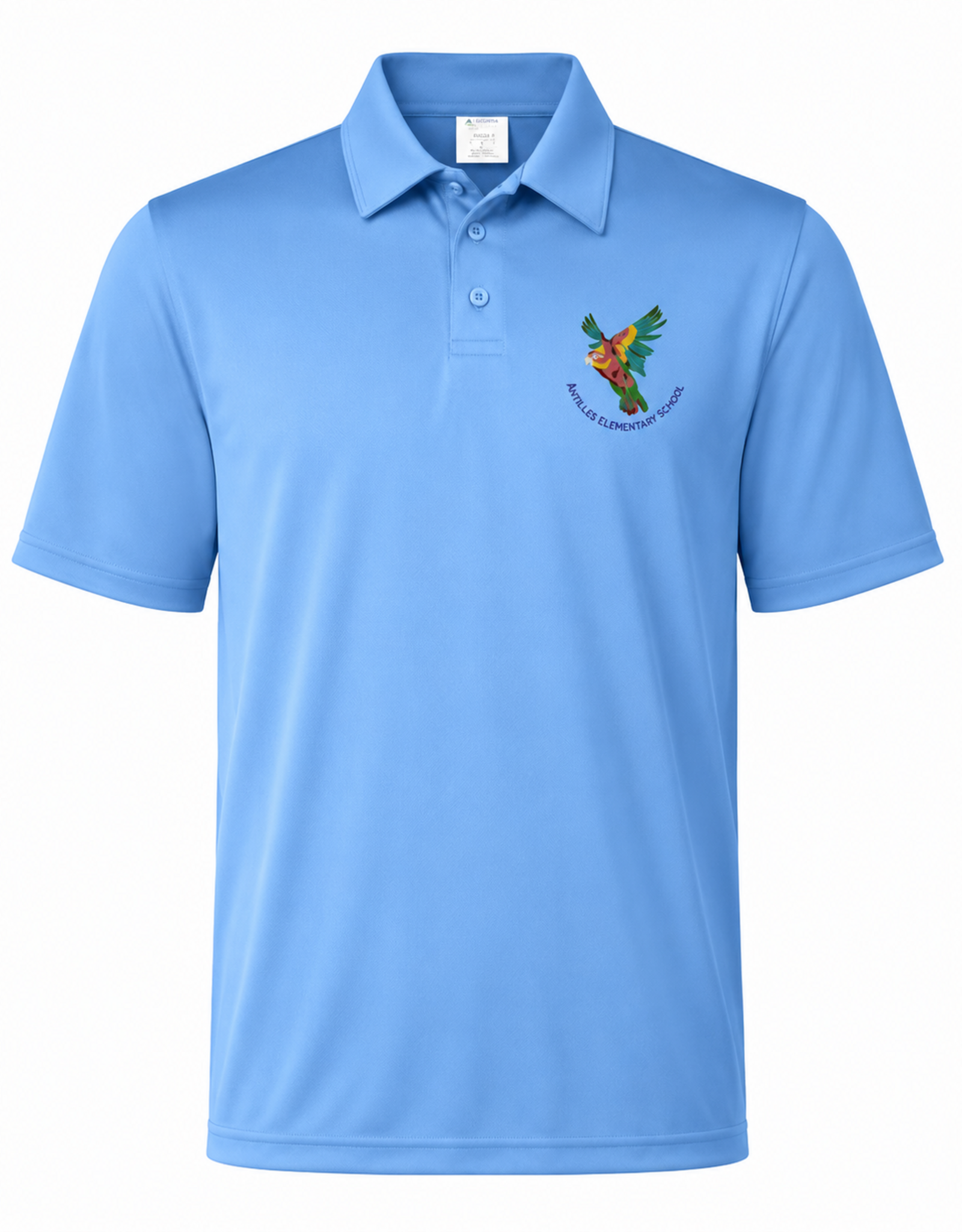 Antilles Elementary School AES Polo | Neon Blue | Embroidered | Antilles Elementary School