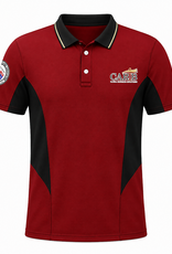 Carib Christian School Polo Microfibra | Vino | Cuellos y Punos Negro | Carib Christian School