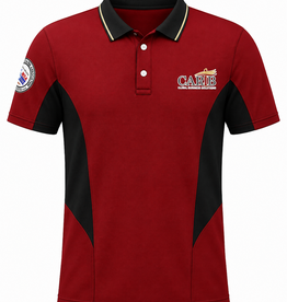 Carib Christian School Polo Microfibra | Vino | Cuellos y Punos Negro | Carib Christian School